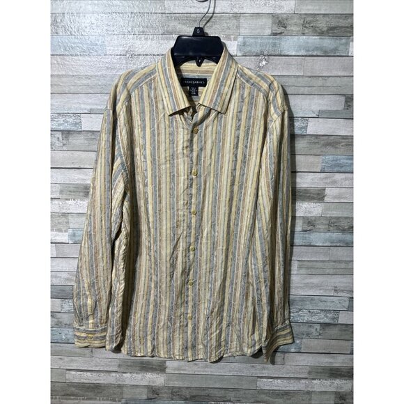 Men’s Jhane Barnes Dress Shirt Multicolored Silk Blend Size Medium - Picture 3 of 16